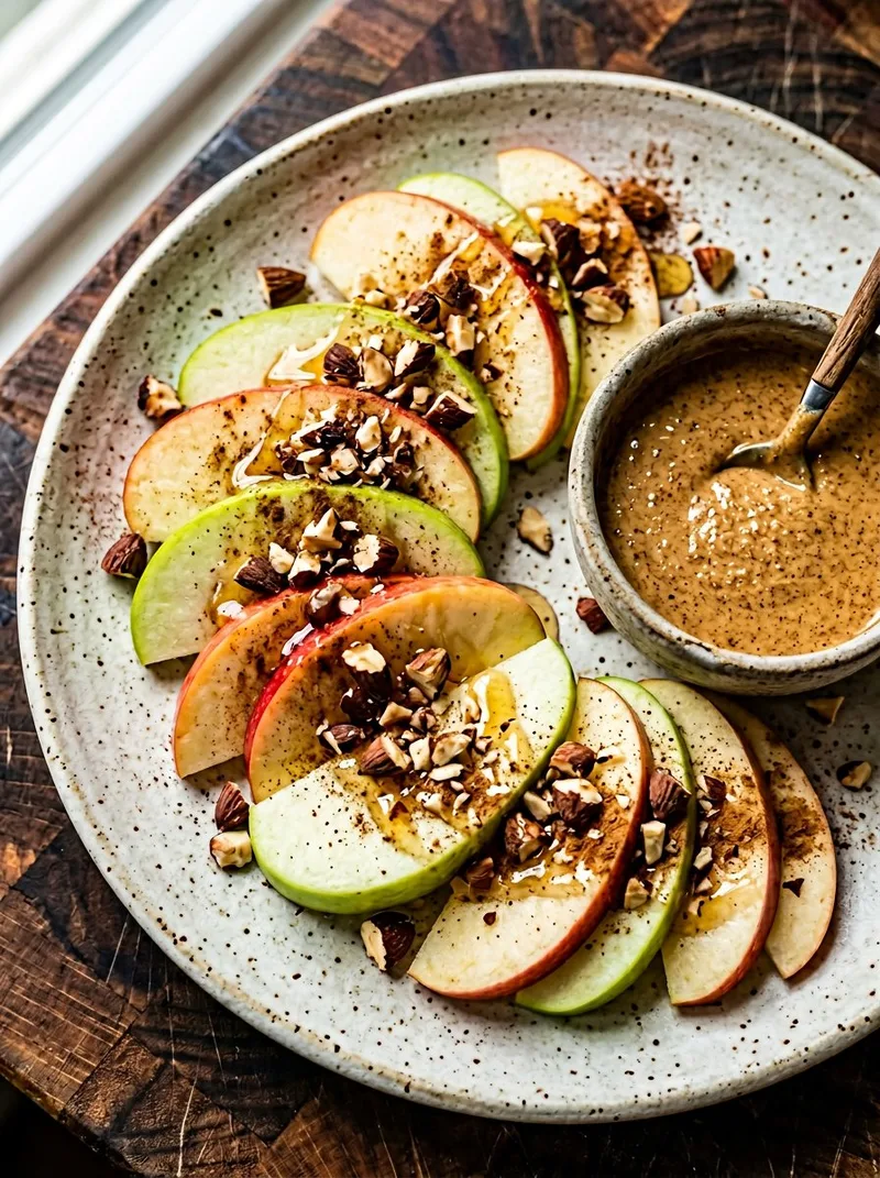 cinnamon almond butter apple slices sugar swap — apples with cinnamon almond butter, less sugar recipe