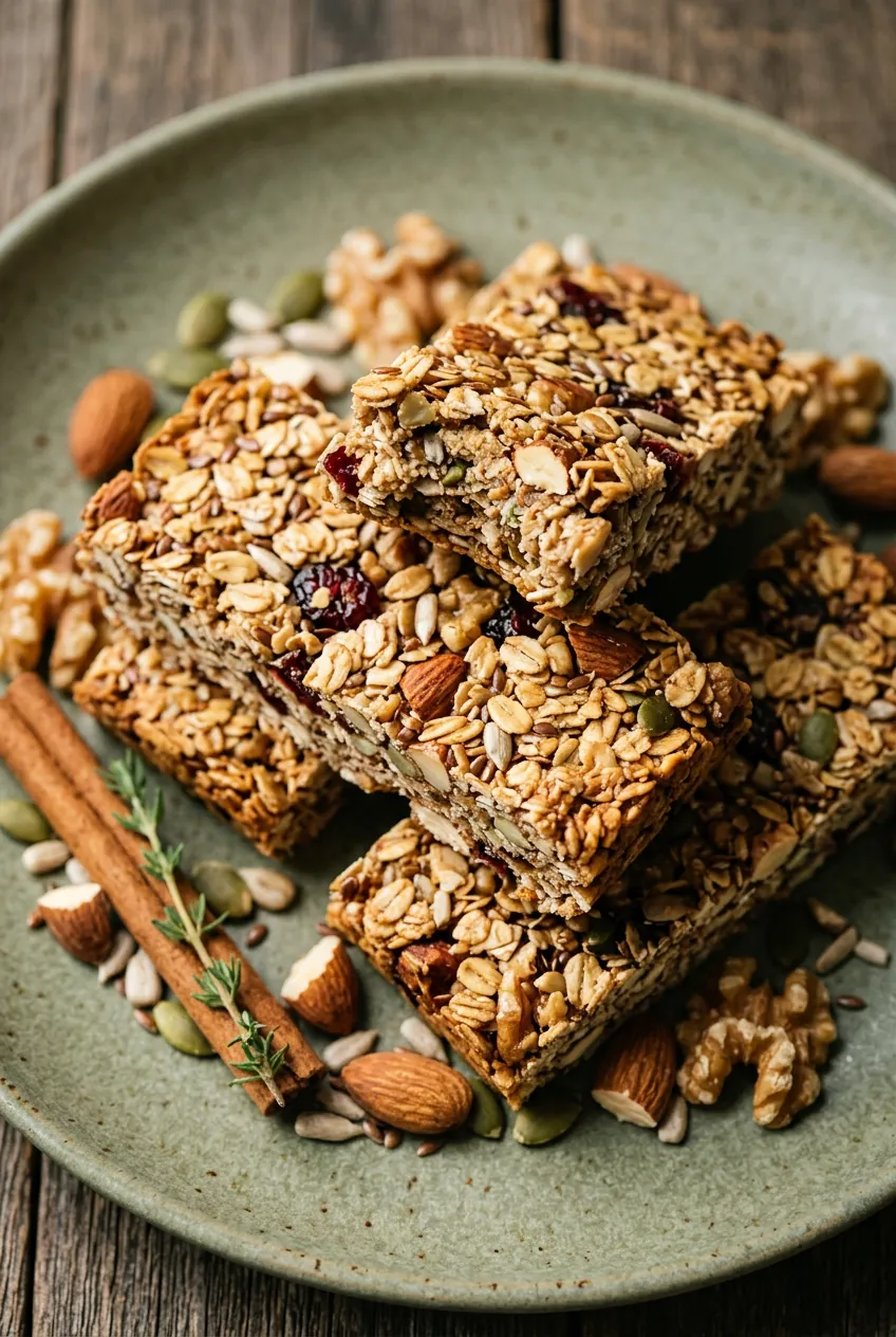 mediterranean nut & seed low-sugar granola bars — sugar swap recipe by Mel