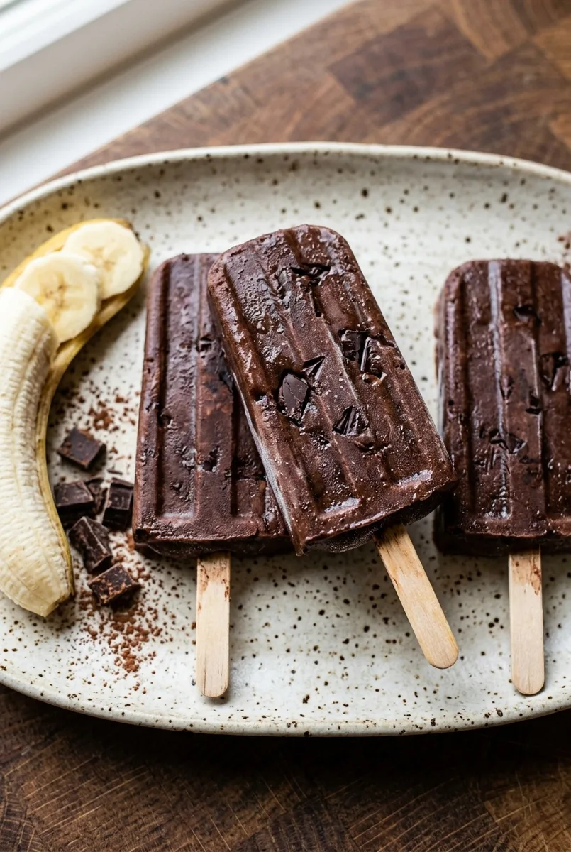 Banana Chocolate Popsicles