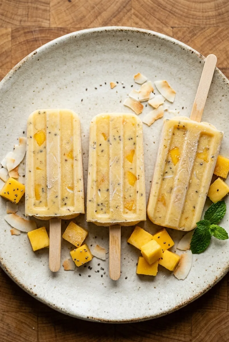 Mango Coconut Popsicles