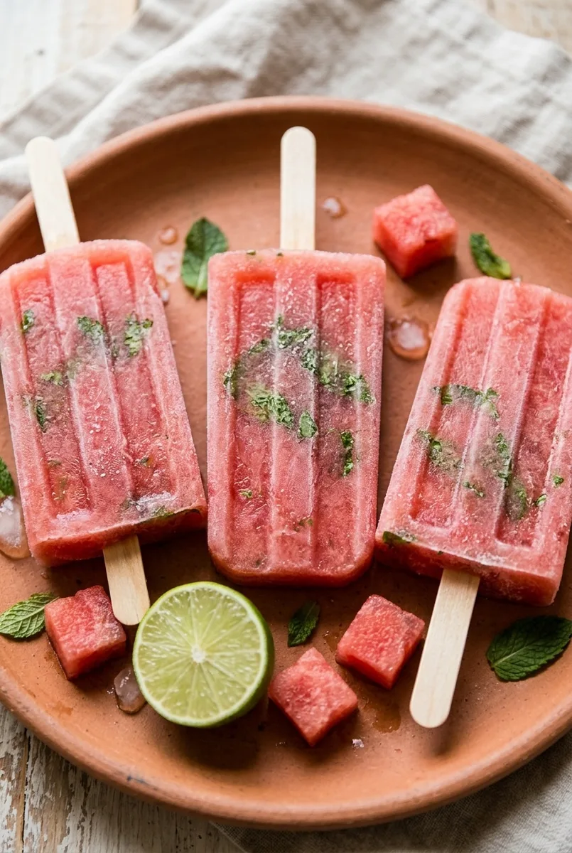 Watermelon Mint Popsicles