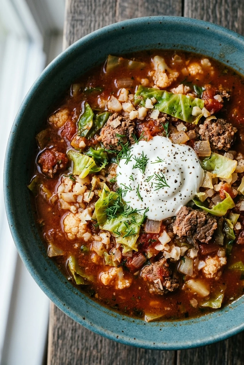 No Sugar Cabbage Roll Soup